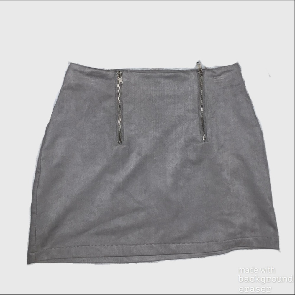Grey Forever 21 suede skirt size small